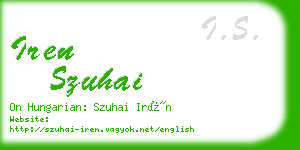 iren szuhai business card